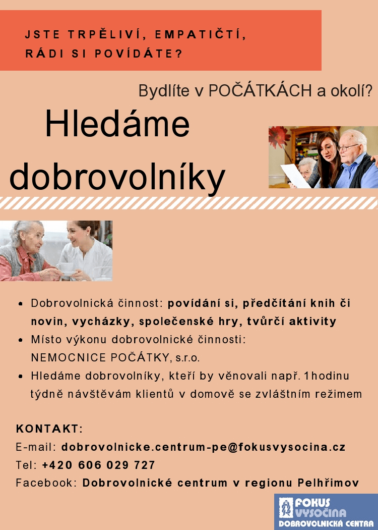 Hledáme dobrovolníky